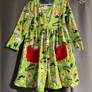 National Lampoon Christmas Vacation Clark Griswald GIrls holiday dress size 5